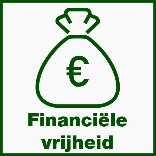 Zak geld met de tekst financiële vrijheid.