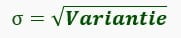 De formule van volatiliteit: de wortel van de variantie. 