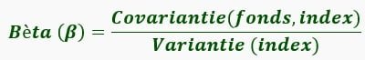 Formule om bèta te berekenen bij een fonds.